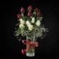 Silindir Vazoda Kırmızı, Beyaz Güller